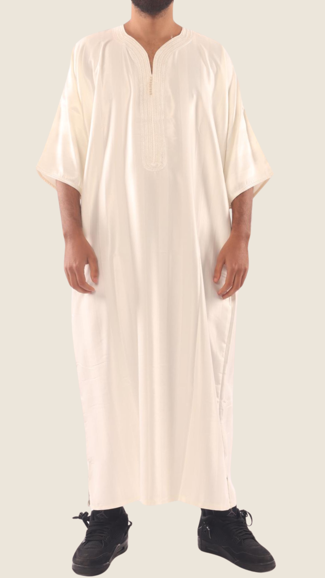 Ivory Elegance - Moroccan Thobe